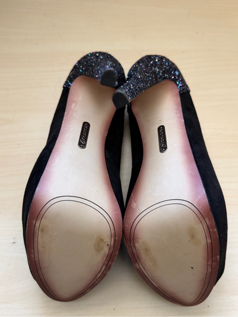 💐BOUTIQUE 9💐 Suede Purple Glitter Pumps - Picture 6 of 13